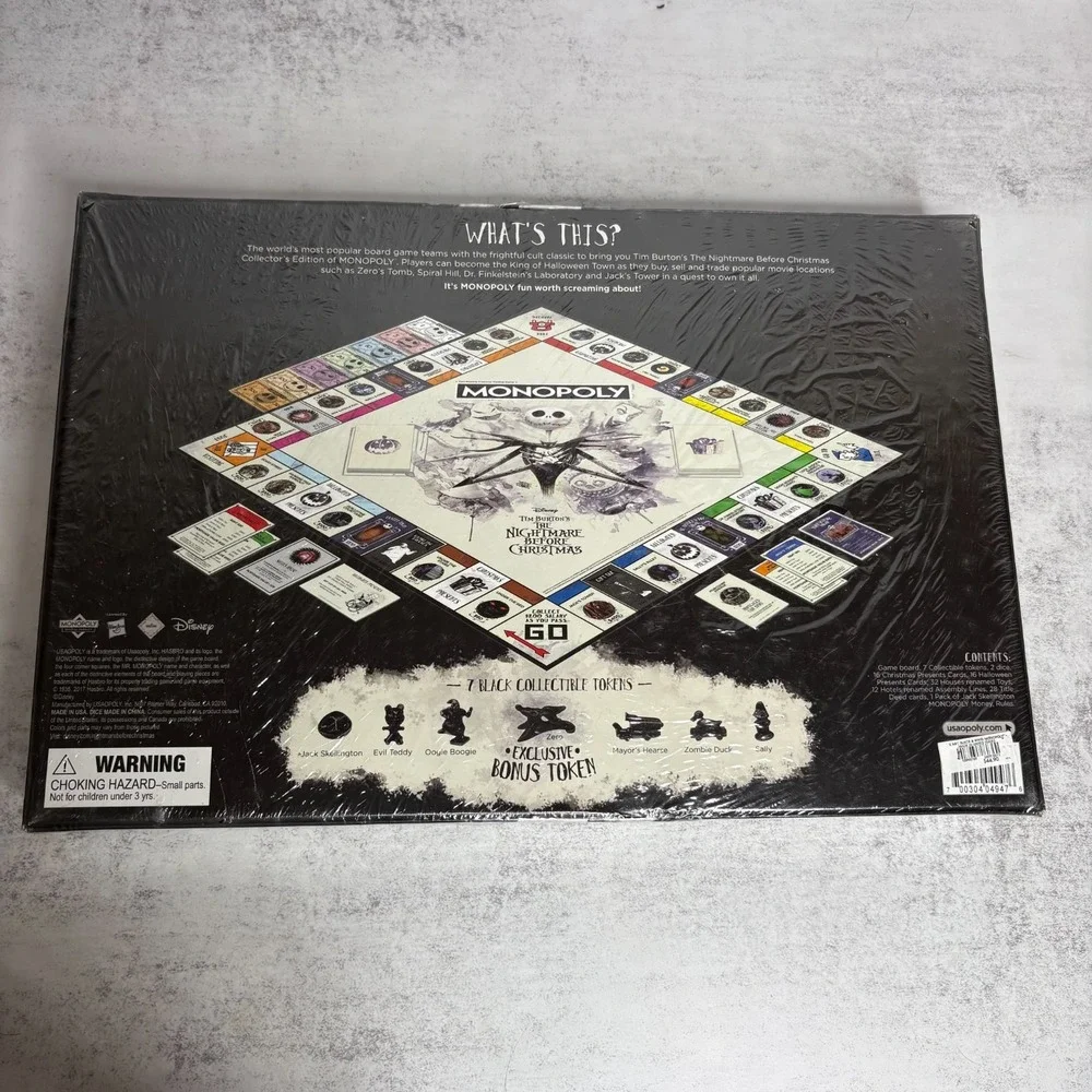 Monopoly Tim Burton's The Nightmare Before Christmas Board Game Hot Topic NEW